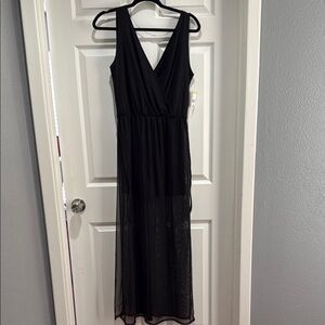 Sears Juniors Black Sleeveless/ See Through Dress/Romper